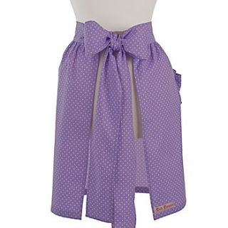 lavender spotty half pinny by posh pinnies