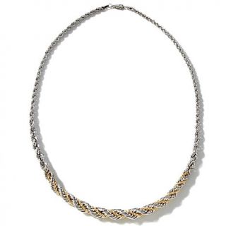 Michael Anthony Jewelry® 18" 10K Sterling Silver Graduated Rope Chain