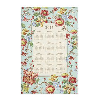 amelia 2015 calendar linen tea towel by ulster weavers