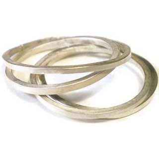 set of two mini sterling silver rings by catherine marche jewellery