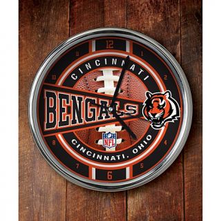 Cincinnati Bengals NFL Chrome Wall Clock
