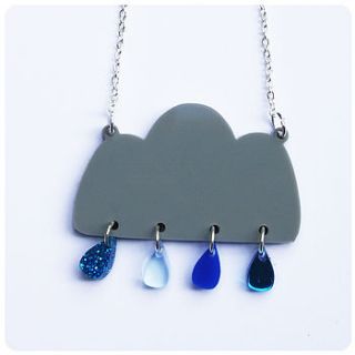 acrylic raincloud necklace by kayleigh o'mara