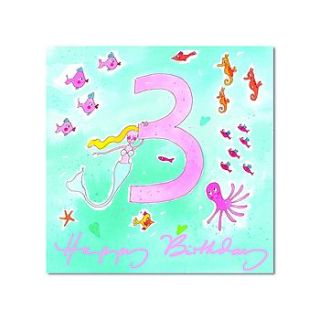happy 3rd birthday girl greetings card by sophie allport