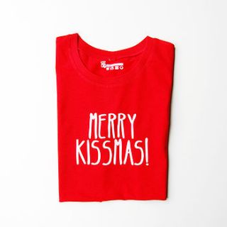 merry kissmas christmas t shirt by tee and toast