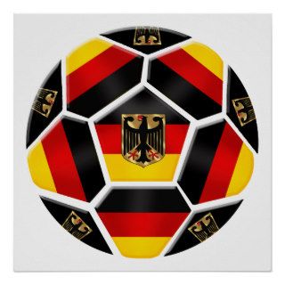 Germany Ball 2014 Brazil soccer sports fan German Posters