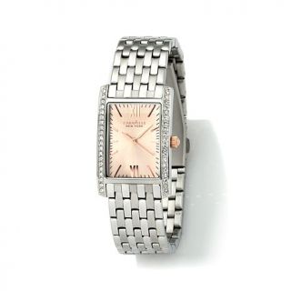 Caravelle New York by Bulova Ladies' Rectangular Case Crystal Stainless Steel W