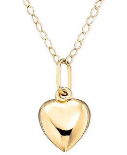 Childrens 14k Gold Heart Necklace   Necklaces   Jewelry & Watches