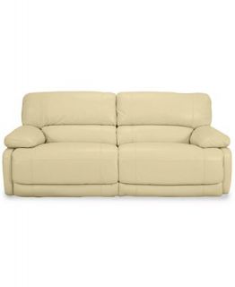 Nina Leather Reclining Sofa, Dual Power Recliner 86W x 41D x 39.5H   Furniture