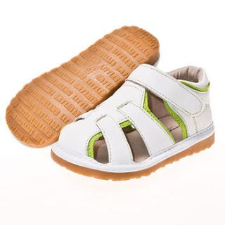 'georgie'infant boy's leather squeaky sandals by my little boots