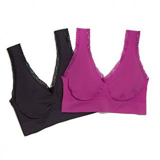 Rhonda Shear 2 pack Bliss "Ahh" Leisure Bra with Lace