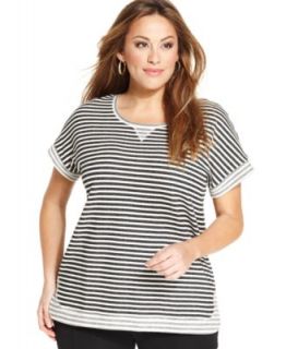 Plus Size Spring 2014 Trend Report Sporty Chic Striped Terry Top Look   Plus Sizes