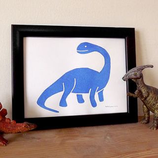 dinosaur brontosaurus print by hello dodo