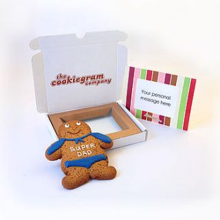 'super dad' cookie gram by message muffins