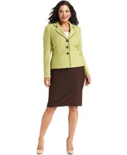 Le Suit Plus Size Suit, Piping Blazer & Contrasting Skirt   Suits & Separates   Plus Sizes