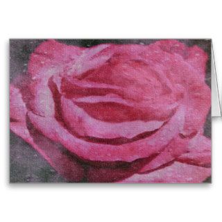 Watered Red Rose Cards