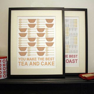 personalised compliments to the chef print by edith & bob