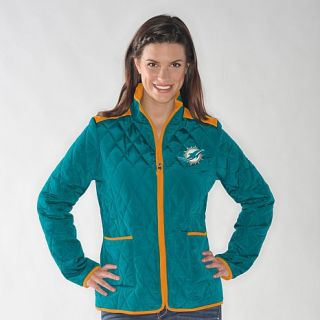 NFL Womens High Post Quilted Jacket   Dolphins