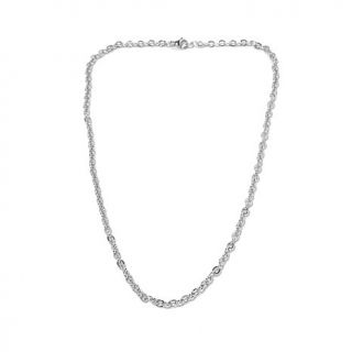Michael Anthony Jewelry® Stainless Steel 22" Ribbed Cable Chain Necklace