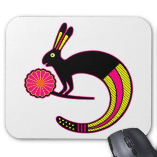 Native American Indian Mythical Rabbit Mousepads