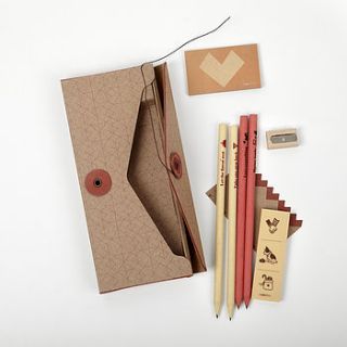 eco heart stationery set by the carousel show
