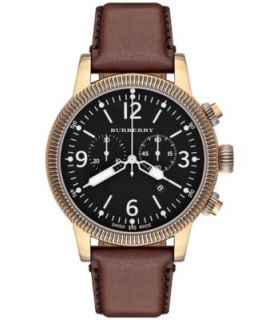 Burberry Watch, Swiss Chronograph House Check Leather Strap 42mm BU7815   Watches   Jewelry & Watches