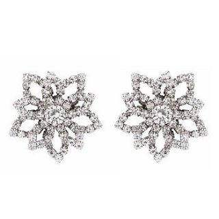crystal lotus flower earrings by anusha