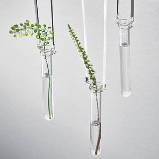 personalised hanging test tube vase for mum by newton and the apple