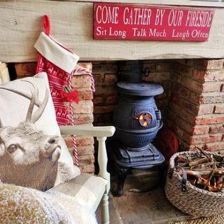 personalised fireside, firepit or bbq sign by potting shed designs