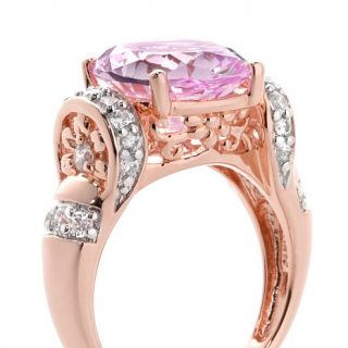 Victoria Wieck 5.5ct Absolute™ and Created Pink Sapphire Rose Vermeil Rin