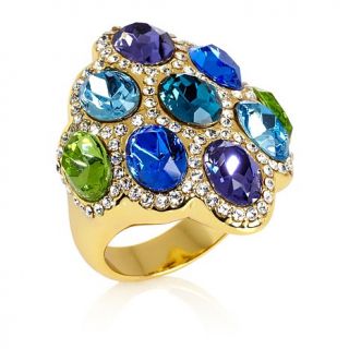 AKKAD "Che Bellissima" Oval Stone Pavé Crystal Ring