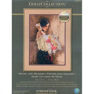 Dimensions Gold Counted Cross Stitch Kit   Woman with Bouquet