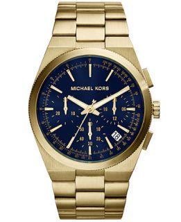 Michael Kors Mens Chronograph Channing Gold Tone Stainless Steel Bracelet Watch 43mm MK8338   Watches   Jewelry & Watches