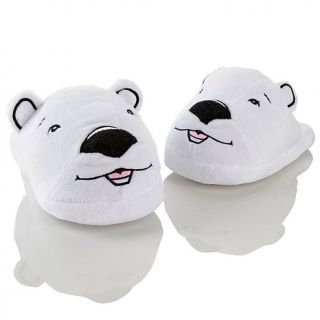 Coca Cola Polar Bear White Plush Embroidered Slippers
