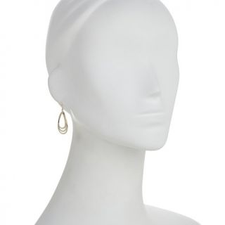 Michael Anthony Jewelry® 14K Gold 2 Tone Graduated Teardrop Hoop Earrings