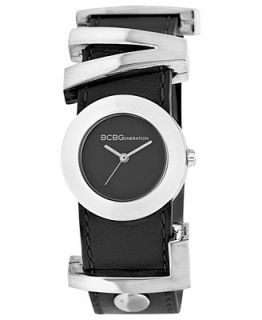 BCBGeneration Watch, Womens Love Charm Black Leather Strap 27mm GL4163   Watches   Jewelry & Watches