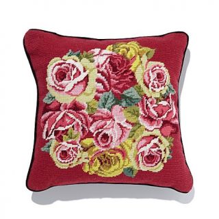 Clever Carriage Home Romantic Rose Needlepoint Cushion