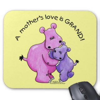 Hippos A Mother's love is grand Mousepad