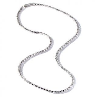 Sterling Silver Rhodium Plated 2.6mm Popcorn Chain 18" Necklace