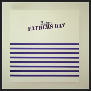 nautical stripe father's day card by made with love designs ltd