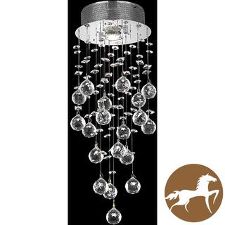 Christopher Knight Home Chrome 1 Light Teardrop Shaped Crystal Chandelier Christopher Knight Home Chandeliers & Pendants