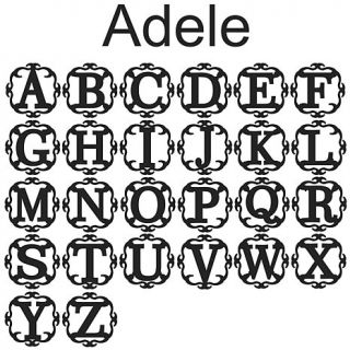 Moon and Lola "Adele" Acrylic Script Initial Silvertone 8" Bracelet
