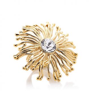 Joan Hornig Giving Rocks Jewelry "Dandelion" Clear Crystal Ring