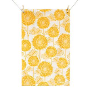 sunflower tea towel by marram studio