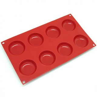 Freshware 8 Cavity Silicone Macaron Mold   Red