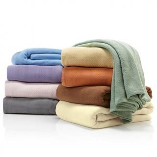 Concierge Collection Herringbone Cotton Throw Blanket