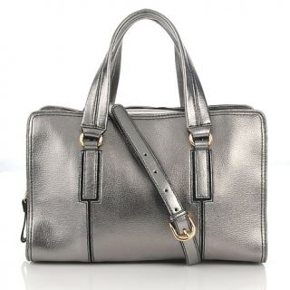 Barr and Barr Structured Metallic Leather Square Satchel
