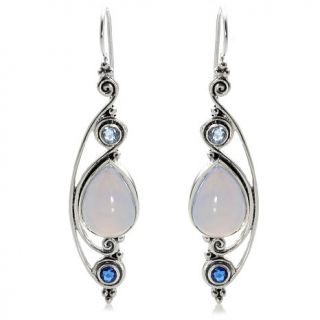 Sajen Silver by Marianna and Richard Jacobs Blue Chalcedony and Blue Quartz Tri