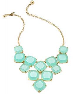 kate spade new york Gold Tone Square Turquoise Stone Frontal Necklace   Fashion Jewelry   Jewelry & Watches