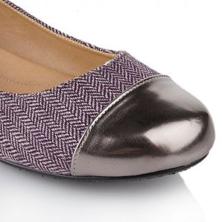 theme® Tweed Ballet Flat with Patent Toe Cap