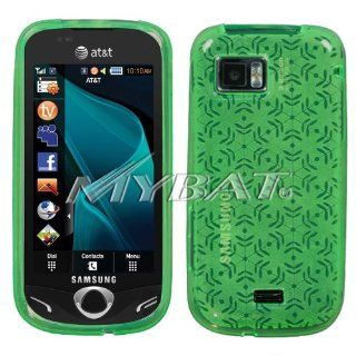 Samsung Mythic A897 Dr Green Snowflake Candy Skin Cover Silicone/Gel/Soft/Cover/Case Cell Phones & Accessories